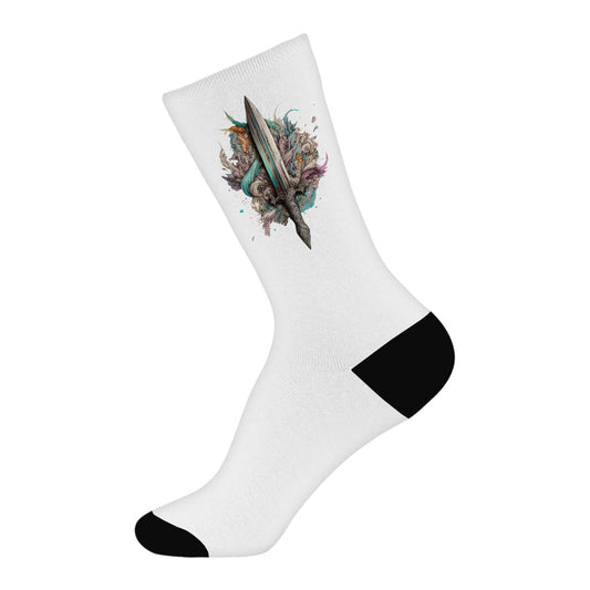 Sword Socks - Dagger Design Novelty Socks - Themed Crew Socks