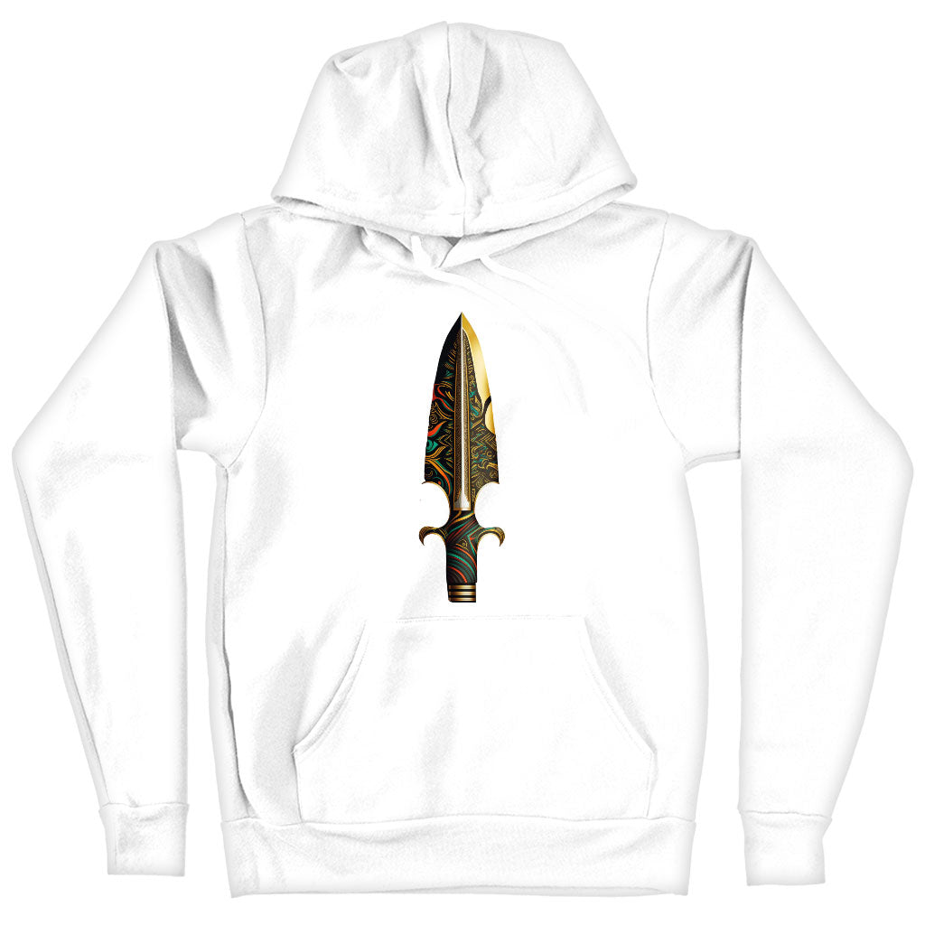 Cool Art Hooded Sweatshirt - Dagger Hoodie - Graphic Hoodie