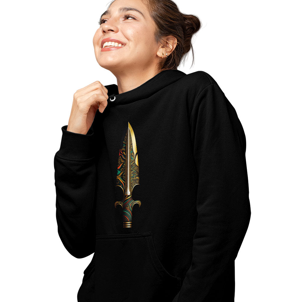 Cool Art Hooded Sweatshirt - Dagger Hoodie - Graphic Hoodie
