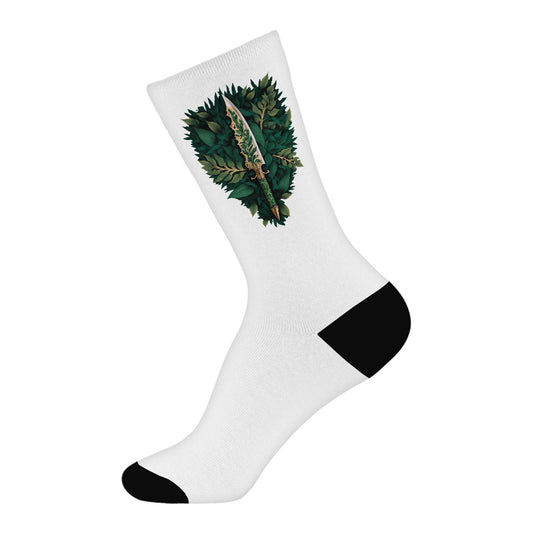 Witch Dagger Socks - Best Art Novelty Socks - Cool Design Crew Socks